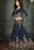 Blue color georgette  wedding anarkali suit