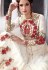 White net wedding anarkali 7011