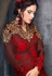 Brown red silk wedding anarkali 7015