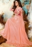 Jennifer Winget peach georgette party wear anarkali 1126