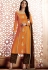 Orange georgette straight cut salwar 1042A