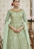 Green color net wedding anarkali 4408