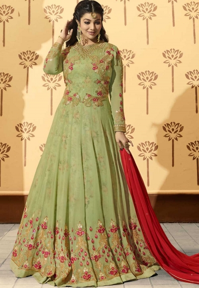 Ayesha Takia Light green color georgette party wear Anarkali