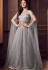 Sonal Chauhan Grey color net wedding anarkali