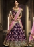 Wine color velvet wedding lehenga