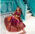 Peach purple color shaded crepe silk wedding saree 7902