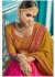 Mustard pink color crepe silk wedding saree 7904