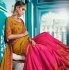 Mustard pink color crepe silk wedding saree 7904