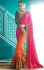 Pink teal green crepe silk wedding saree 7908