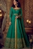 Green and Chiku color Silk party wear Lehenga kameez