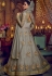 Dusty grey net and banglori silk party wear Lehenga kameez