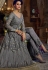 Grey color net and banglori silk party wear Lehenga kameez