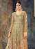 Beige color net party wear anarkali suit