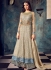 Grey color net party wear anarkali suit