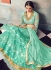 Mint green color net party wear anarkali suit