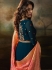 Sophie Choudry blue and peach  color georgette party wear suit