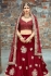 Indian Dress Maroon Color Bridal Lehenga 1005