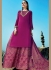 Magenta color cotton Palazzo salwar kameez