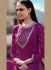 Magenta color cotton Palazzo salwar kameez