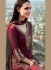 Maroon color cotton Palazzo salwar kameez