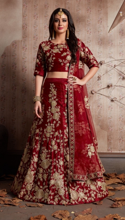 Dark Maroon Color Embroidery Worked Dress Materials at Rs 445/piece |  Embroidered Dress Material in Surat | ID: 12544353648