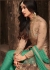 Sonal Chauhan Beige and Sea green Net party wear anarkali kameez