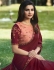 Bollywood Prachi Desai Maroon silk designer party wear saree