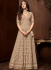 Bollywood Sonal Chauhan Beige net wedding anarkali