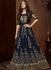 Bollywood Sonal Chauhan Blue georgette wedding anarkali