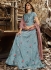 Jennifer Winget blue Indian wedding anarkali 1132