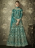 Teal color silk Indian wedding wear anarkali 1002