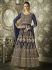 Blue color silk Indian wedding wear anarkali 1004