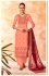 Peach dola silk Indian Palazzo salwar kameez K13