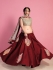 Maroon gold raw silk Indian wedding wear lehenga choli 407