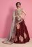 Maroon gold raw silk Indian wedding wear lehenga choli 407