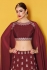 Maroon art silk Indian wedding wear lehenga choli 511