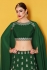 Green art Silk Indian wedding wear lehenga choli 512