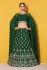 Green art Silk Indian wedding wear lehenga choli 512