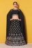 Black art Silk Indian wedding wear lehenga choli 513