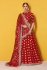 Red Art Silk Indian wedding wear lehenga choli 606