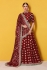Maroon Art Silk Indian wedding wear lehenga choli 607