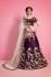 Wine Velvet Silk Indian wedding wear lehenga choli 743