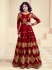 Shamita Shetty Maroon Color Indian Wedding anarkali 8012