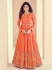 Shamita Shetty Peach Color Indian Wedding anarkali 8013