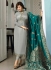 Ayesha Takia Grey color satin georgette straight cut Indian wedding salwar kameez 22122