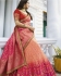 Peach silk Indian wedding lehenga 13171