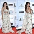 Bollywood Shilpa Shetty White Ruffle georgette saree