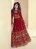 Shamita Shetty Red Silk Wedding Anarkali Suit 8001