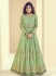 Shamita Shetty Green Silk Wedding Anarkali Suit 8002