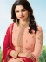 Bollywood Prachi Desai Peach Silk Indian wedding anarkali 8074